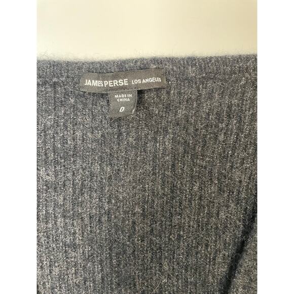 James Perse Cashmere Cocoon Cardigan Sz 0 Charcoal Open Front Dolman Cozycore - Picture 2 of 10